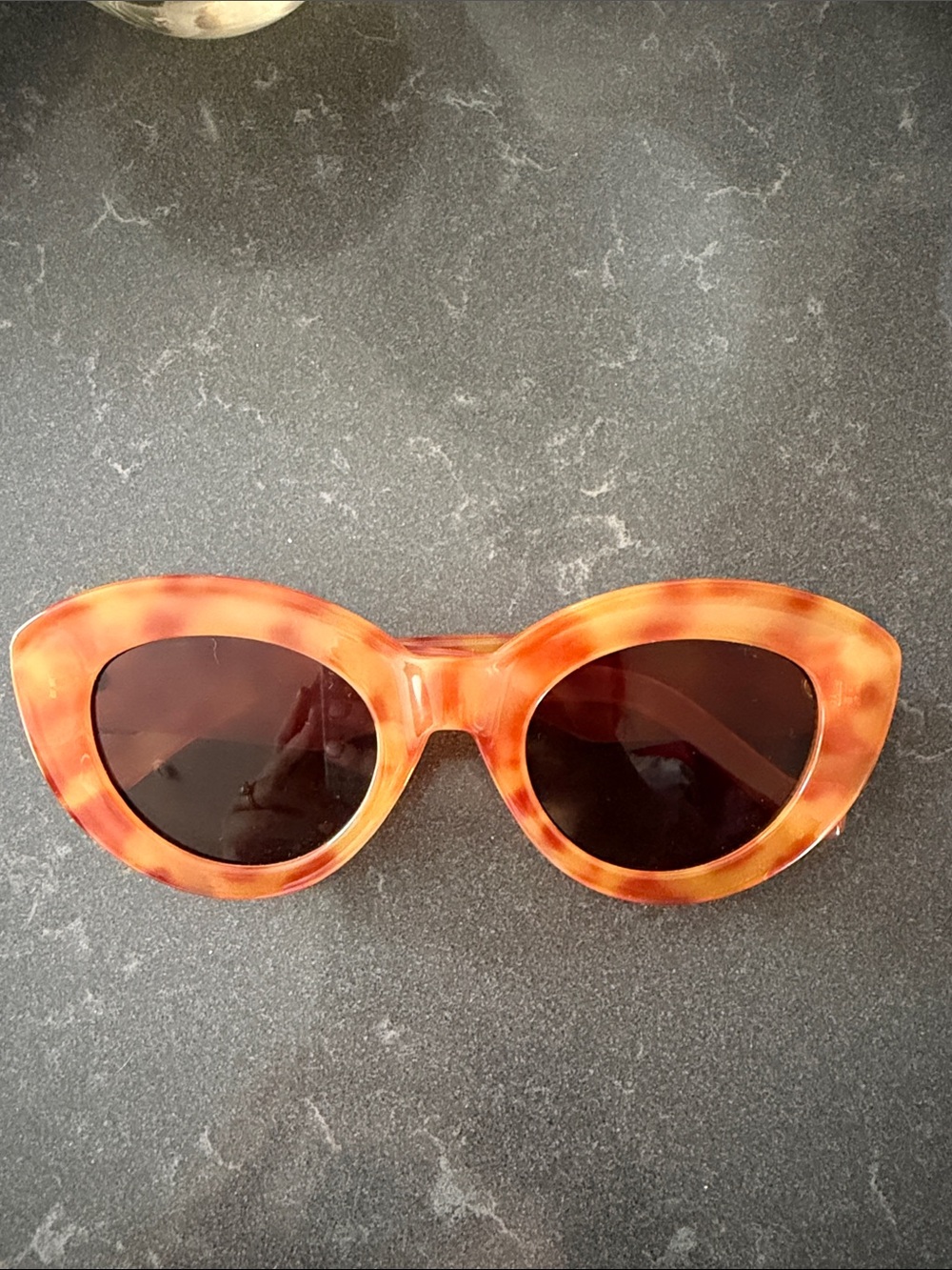 Women’s Orange Tortoiseshell Cat Eye Sunglasses